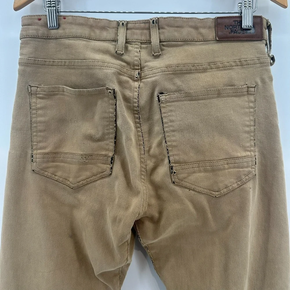 The North Face Jeans Mens 32 Beige Stretch Distressed 5-Pocket Comfort Outdoor‎